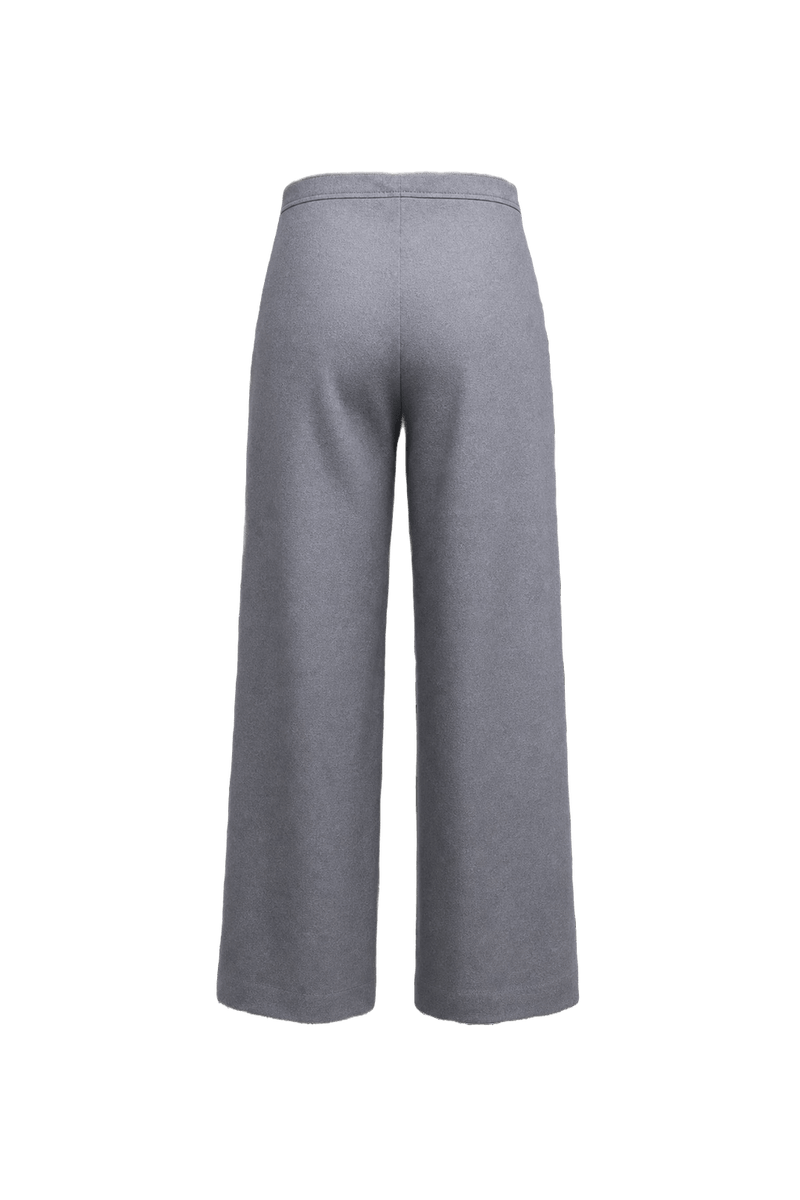 1960s Gray Polyester Blend Pants - Back View