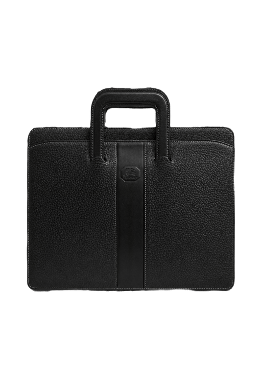 1980s Black Leather Handbag - Back View