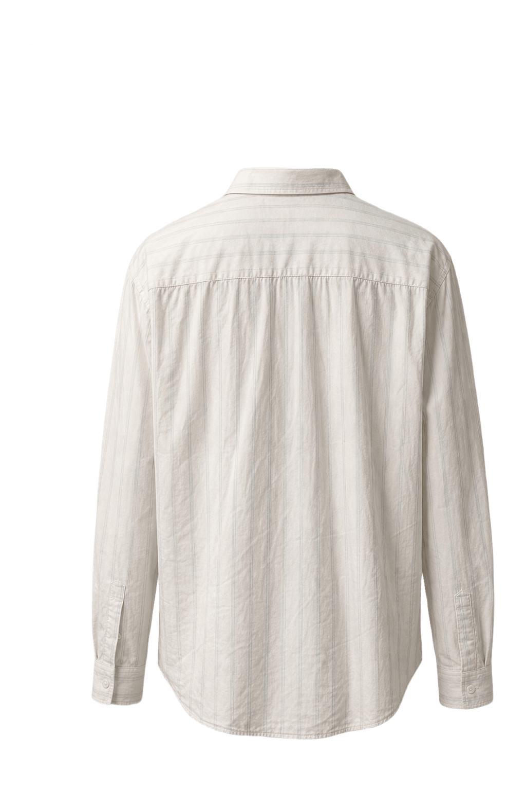 1990s White Cotton Button-Down Shirt - Back View