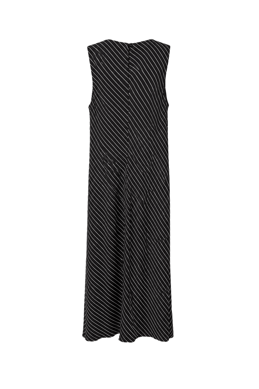 1990s Black Synthetic Shift Dress - Back View