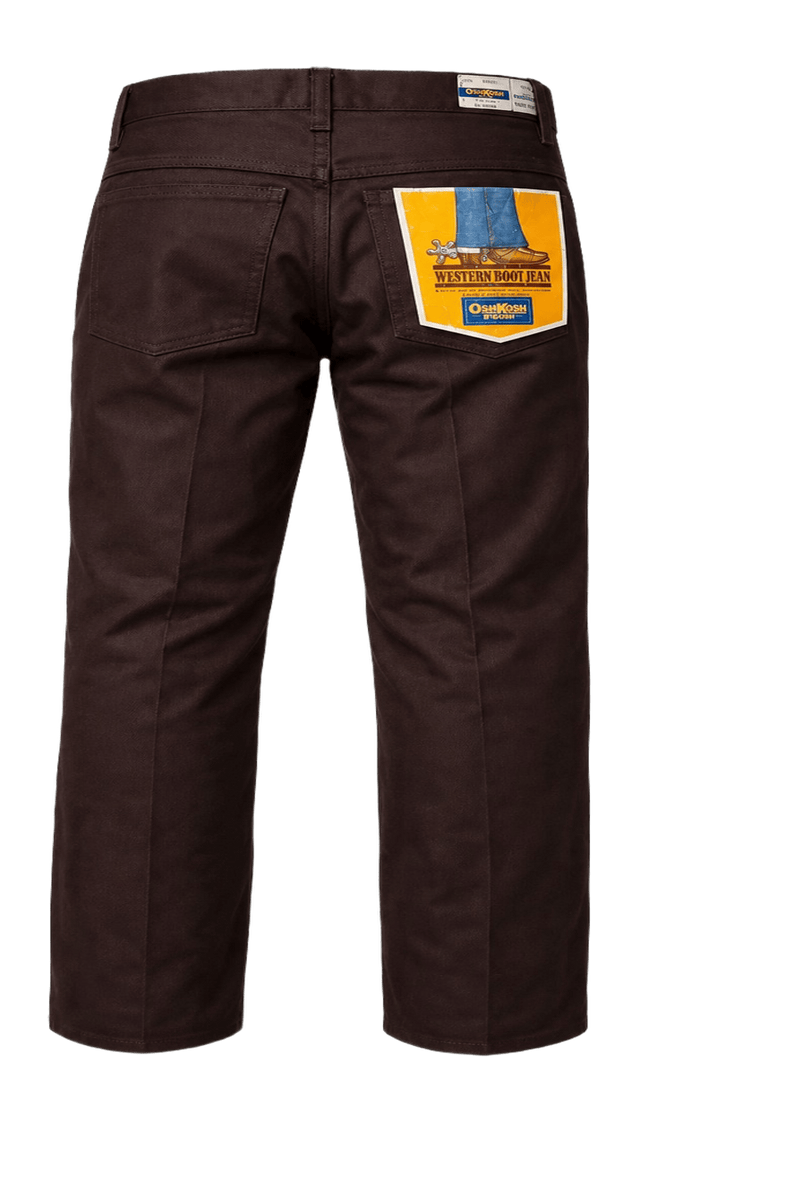 1980s Dark Brown Cotton Pants - Back View