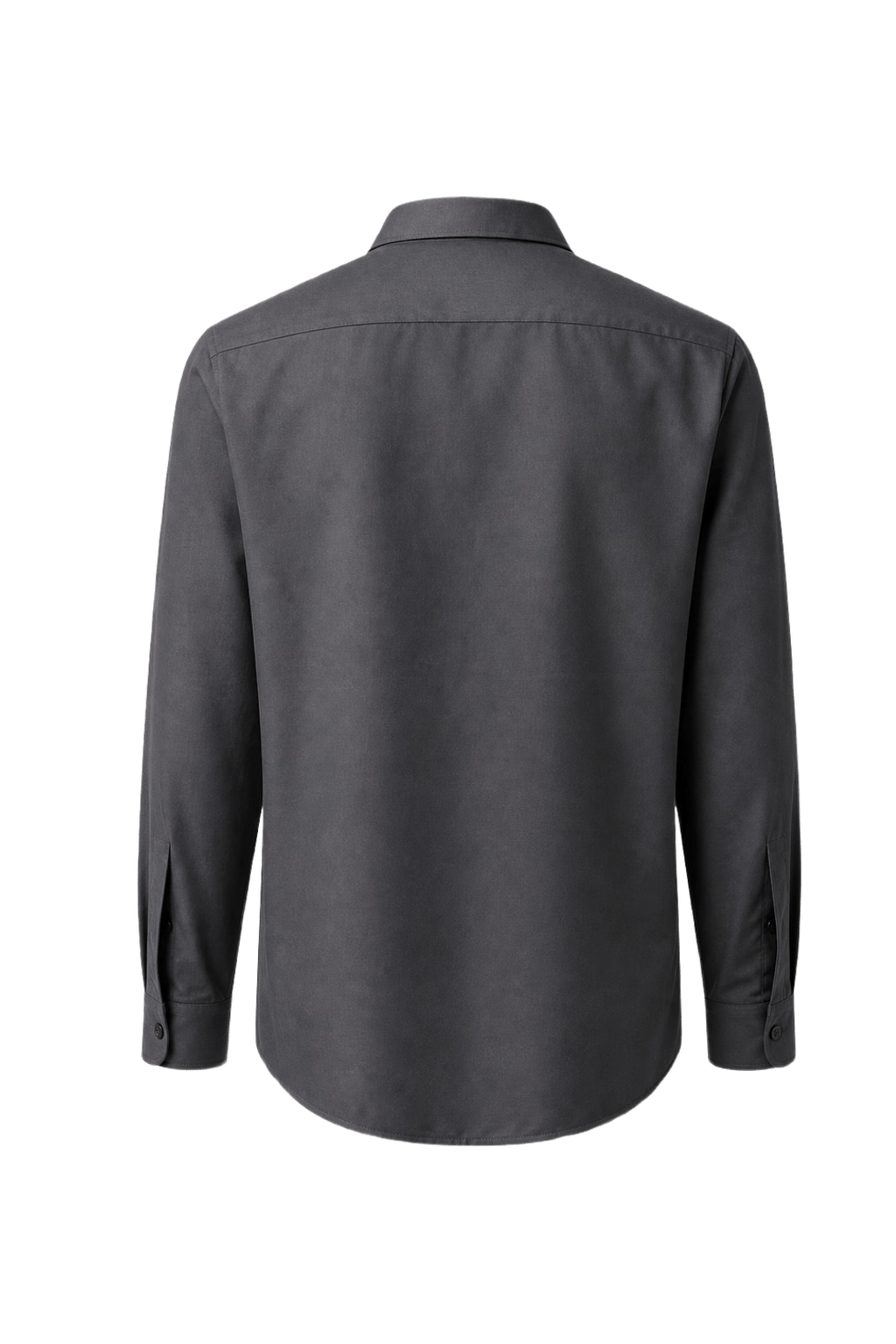 1980s Charcoal Grey Cotton Blend Shirt - Back View