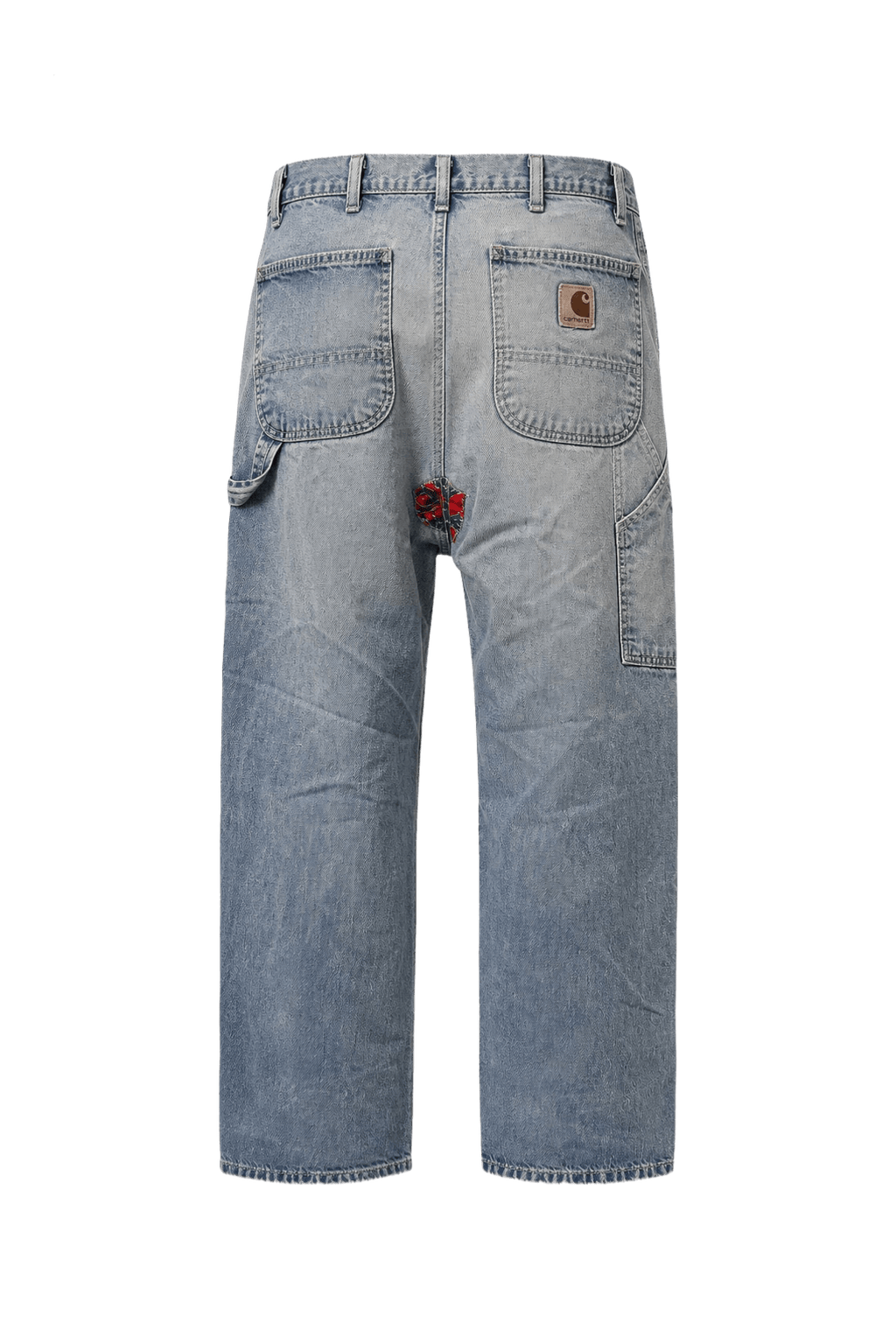 1990s Light Blue Cotton Jeans - Back View