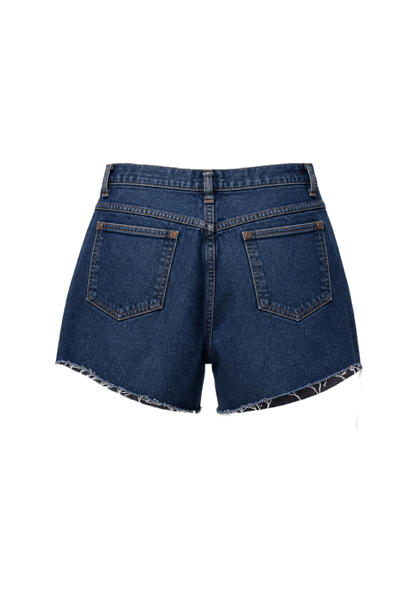 1990s Blue Denim Shorts - Back View