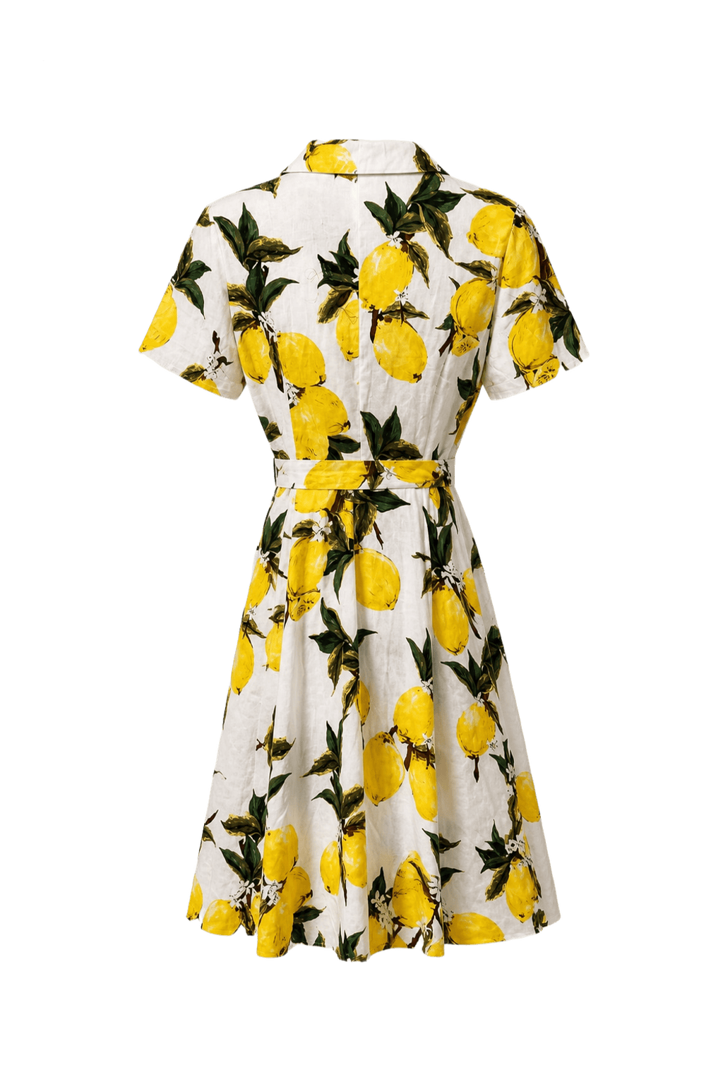 1990s White Cotton Dress - Back View