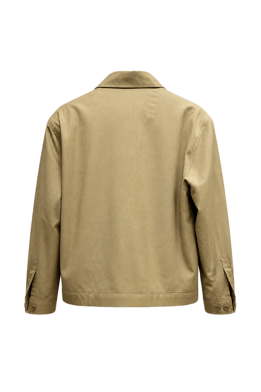 1980s Beige Cotton Blend Jacket - Back View