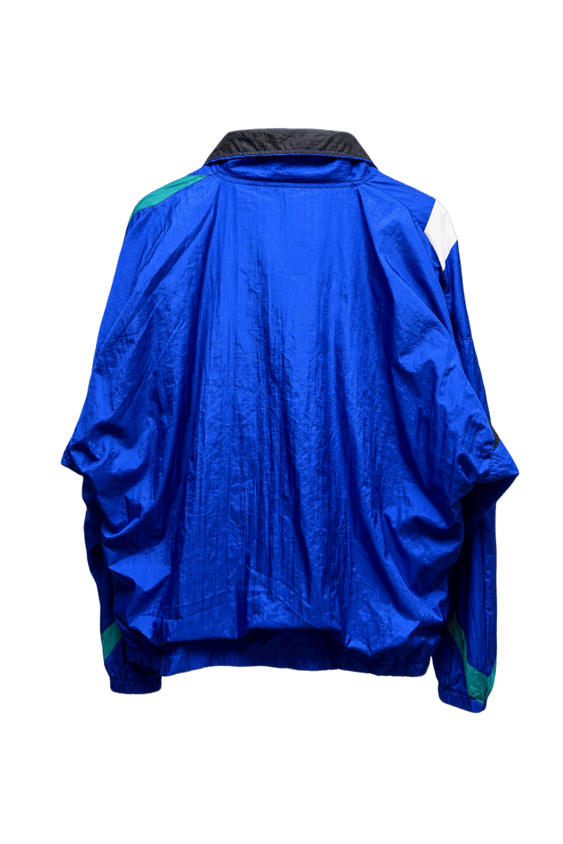 1980s Blue Nylon Windbreaker - Back View