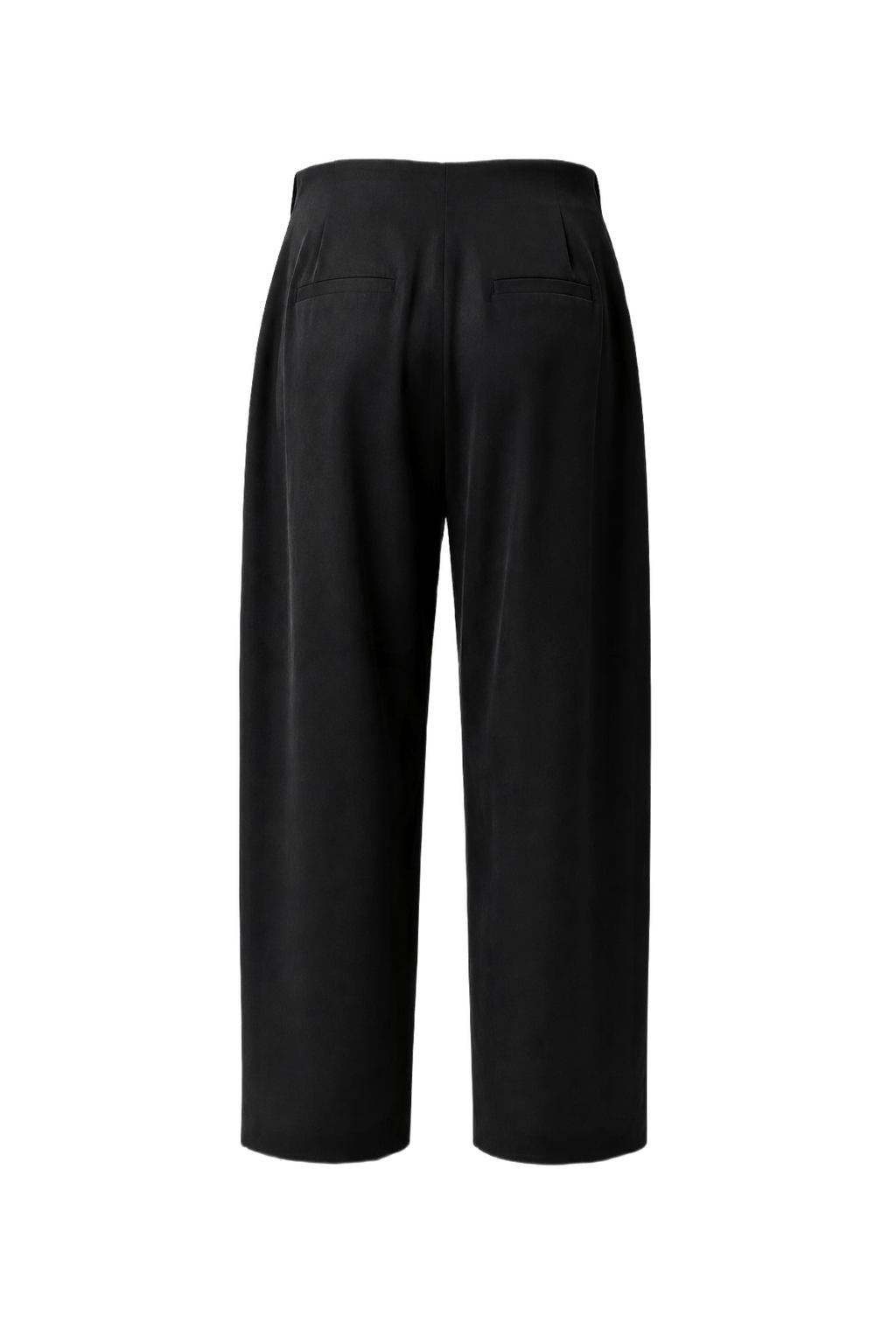 1990s Black Nylon Trousers - Back View