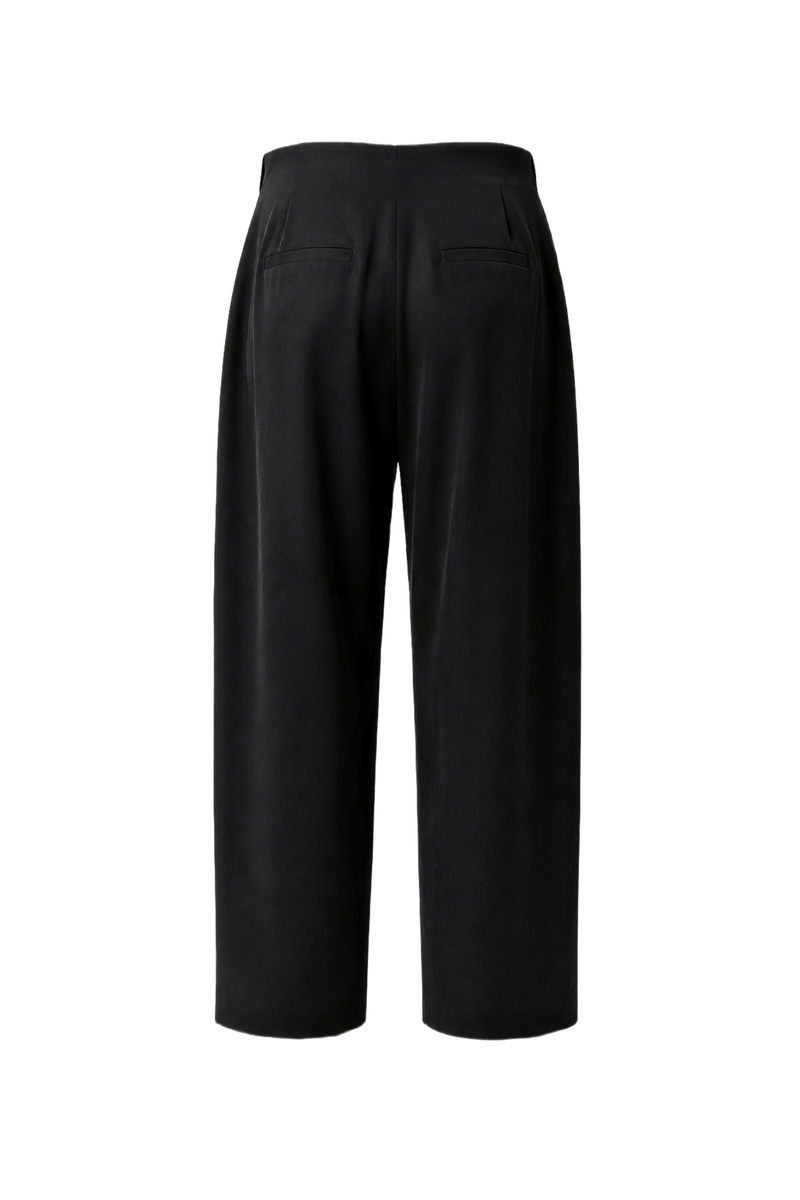 1990s Black Nylon Trousers - Back View