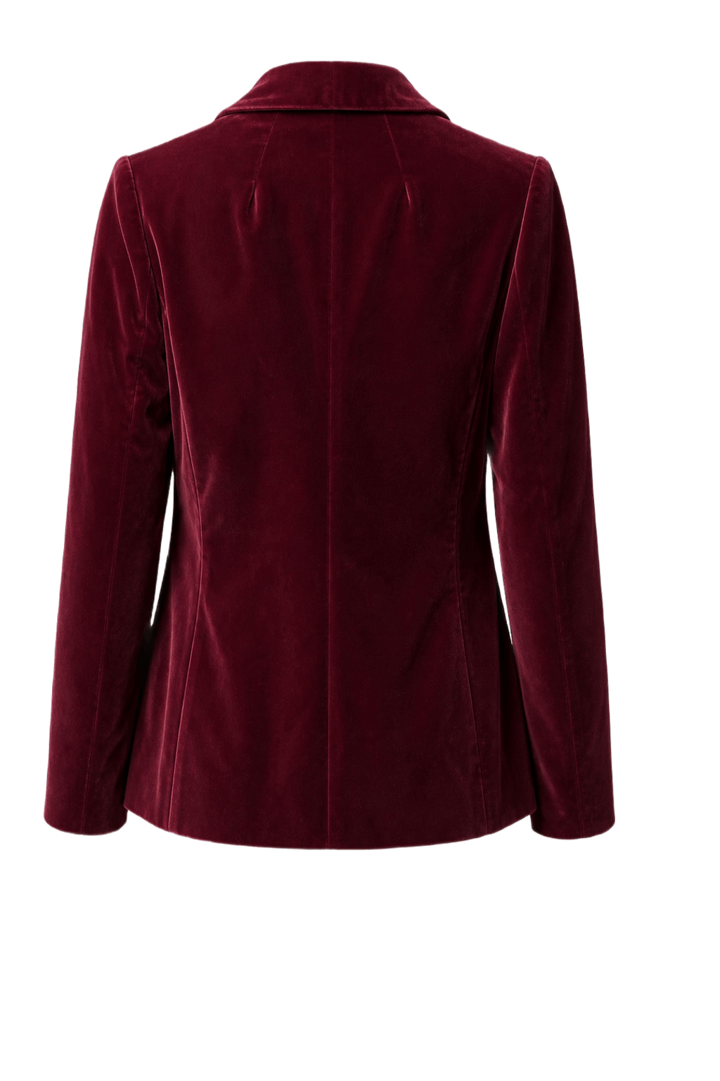 1980s Burgundy Velvet Blazer - Back View