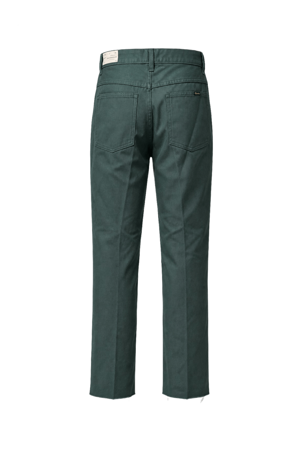 1980s Medium Green Cotton Blend Pants - Back View