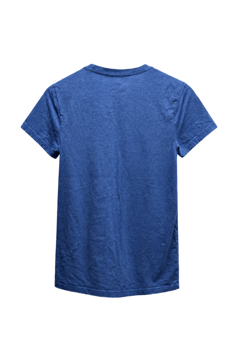 1990s Blue Cotton Blend T-Shirt - Back View