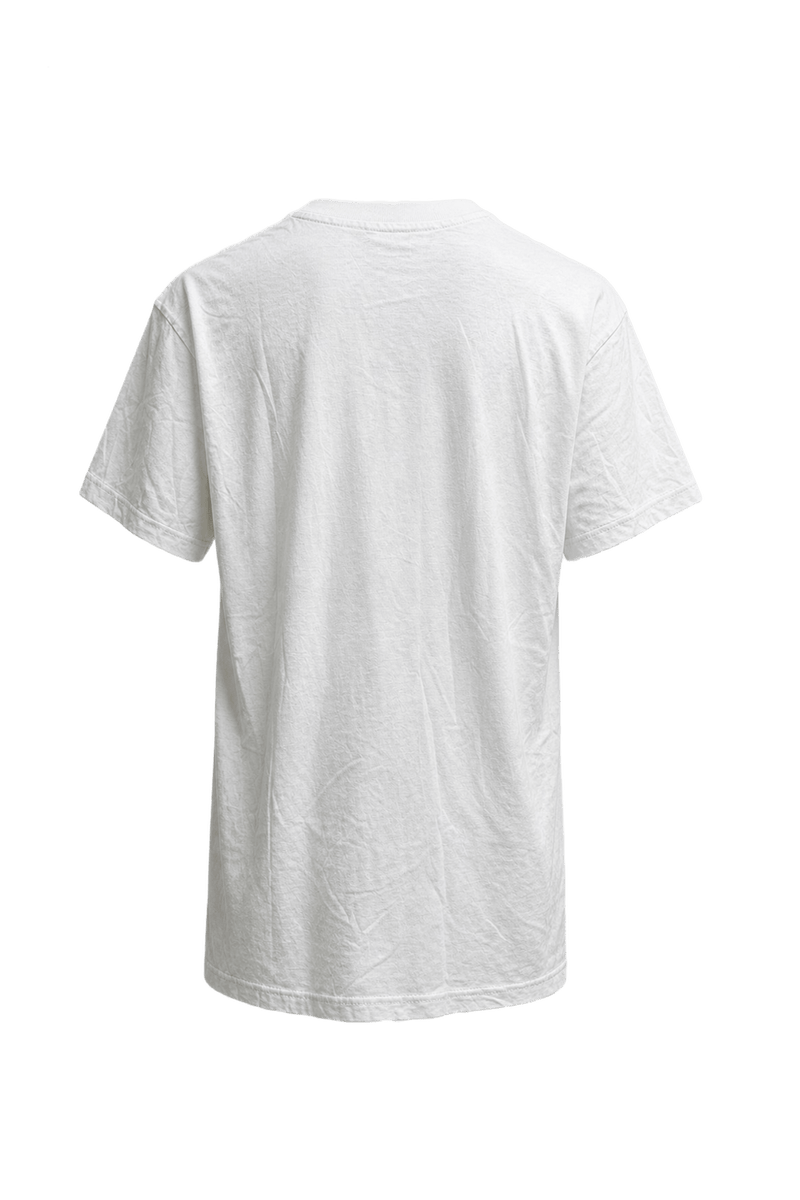 1990s White Cotton Blend T-Shirt - Back View