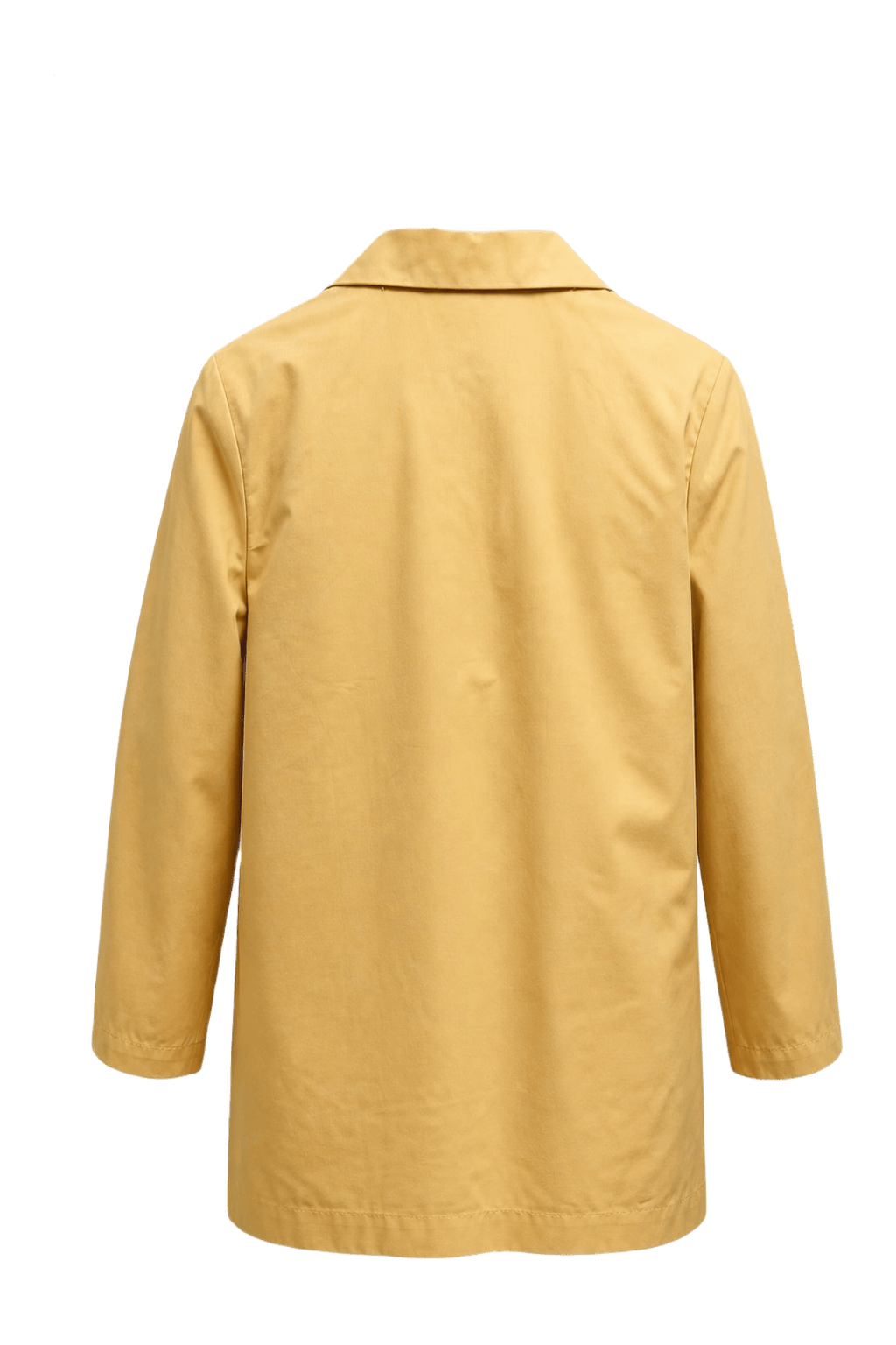 1970s Mustard Yellow Cotton Blend Jacket - Back View
