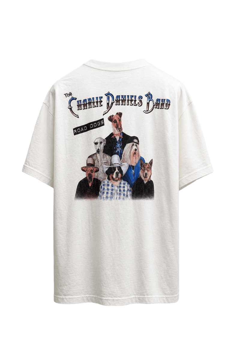 1990s White Cotton Blend T-Shirt - Back View