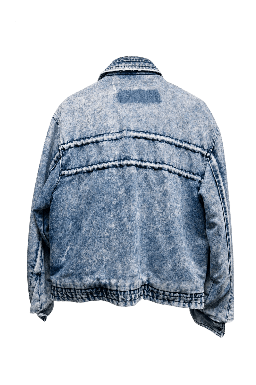1990s Light Blue Denim Jacket - Back View