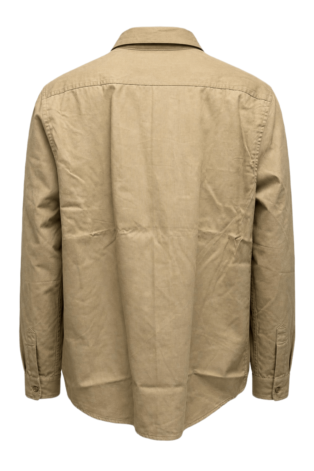 1970s Beige Cotton Shirt - Back View
