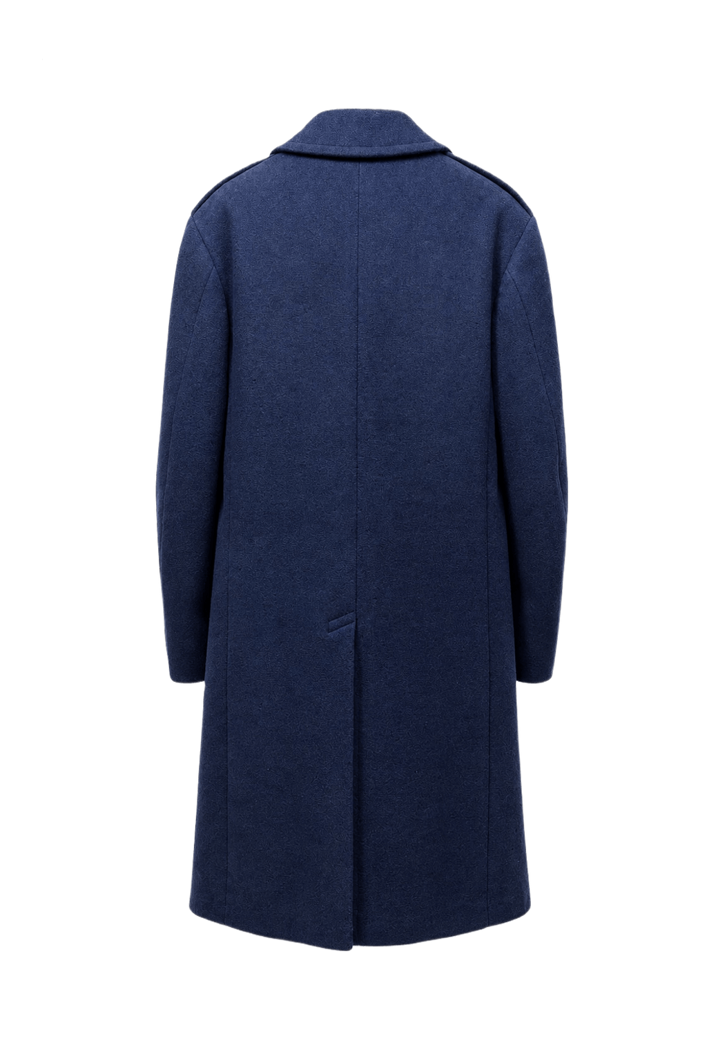 1940s Navy Blue Wool Coat - Back View