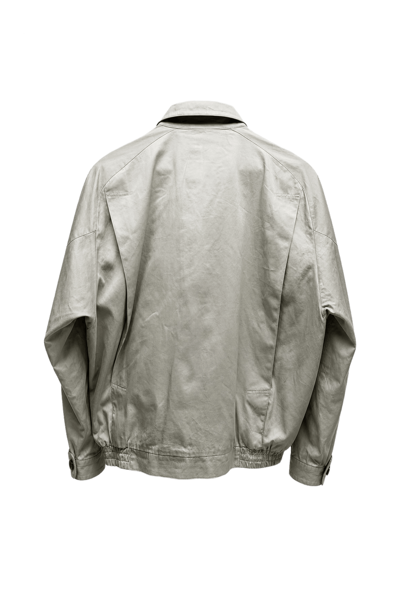 1990s Light Beige Cotton Blend Jacket - Back View