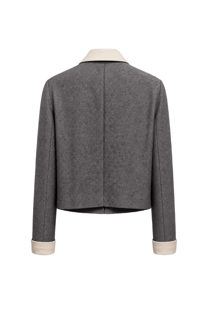 1990s Grey Wool Jacket - Back View