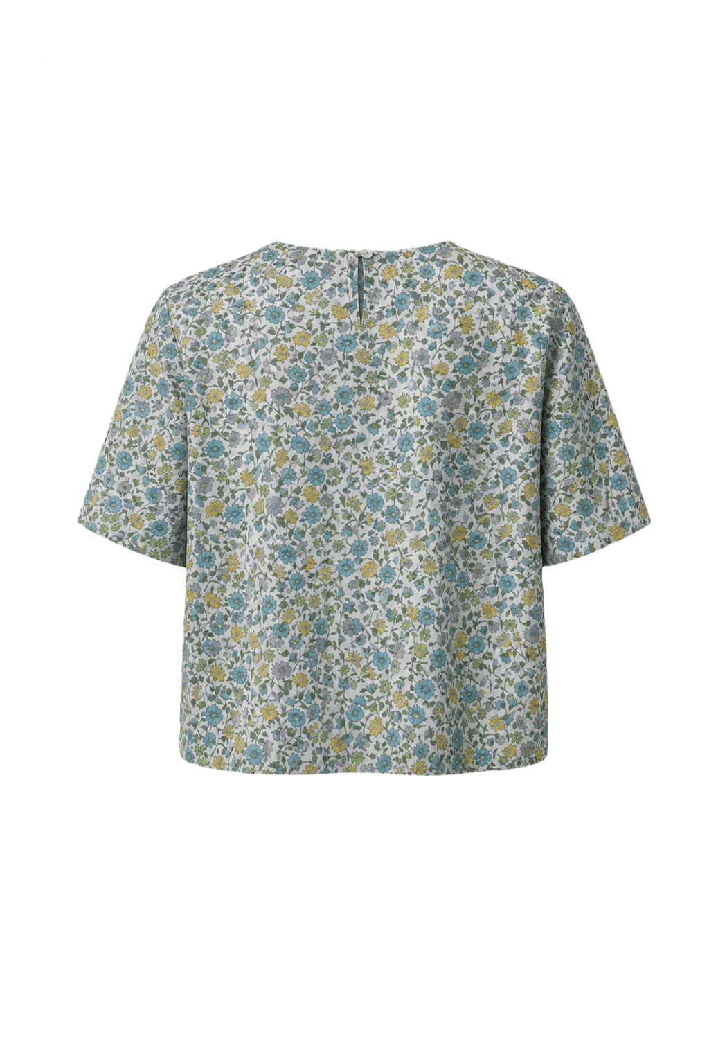1960s Light Blue Cotton Blouse - Back View
