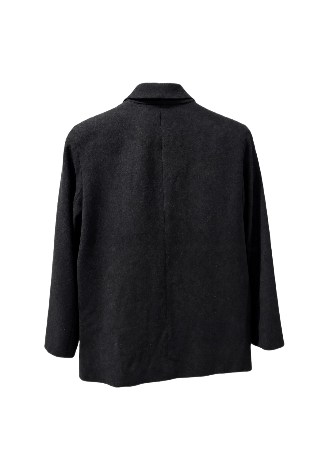 1950s Black Wool Blazer - Back View