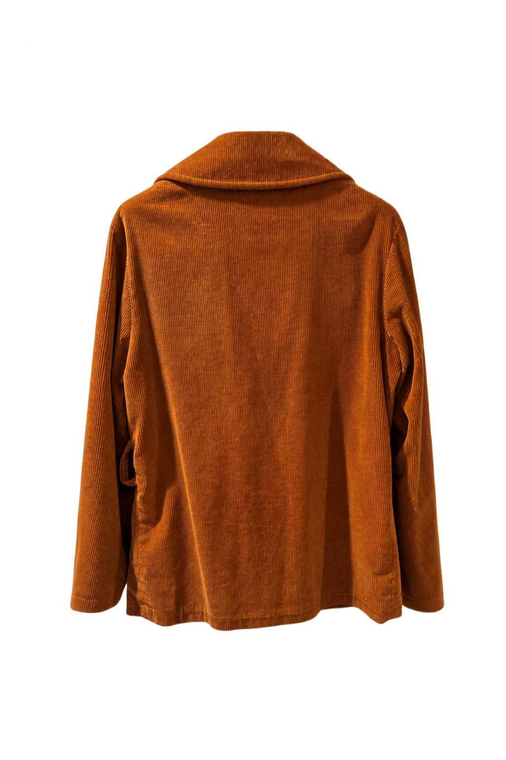 1970s Rust Orange Corduroy Jacket - Back View