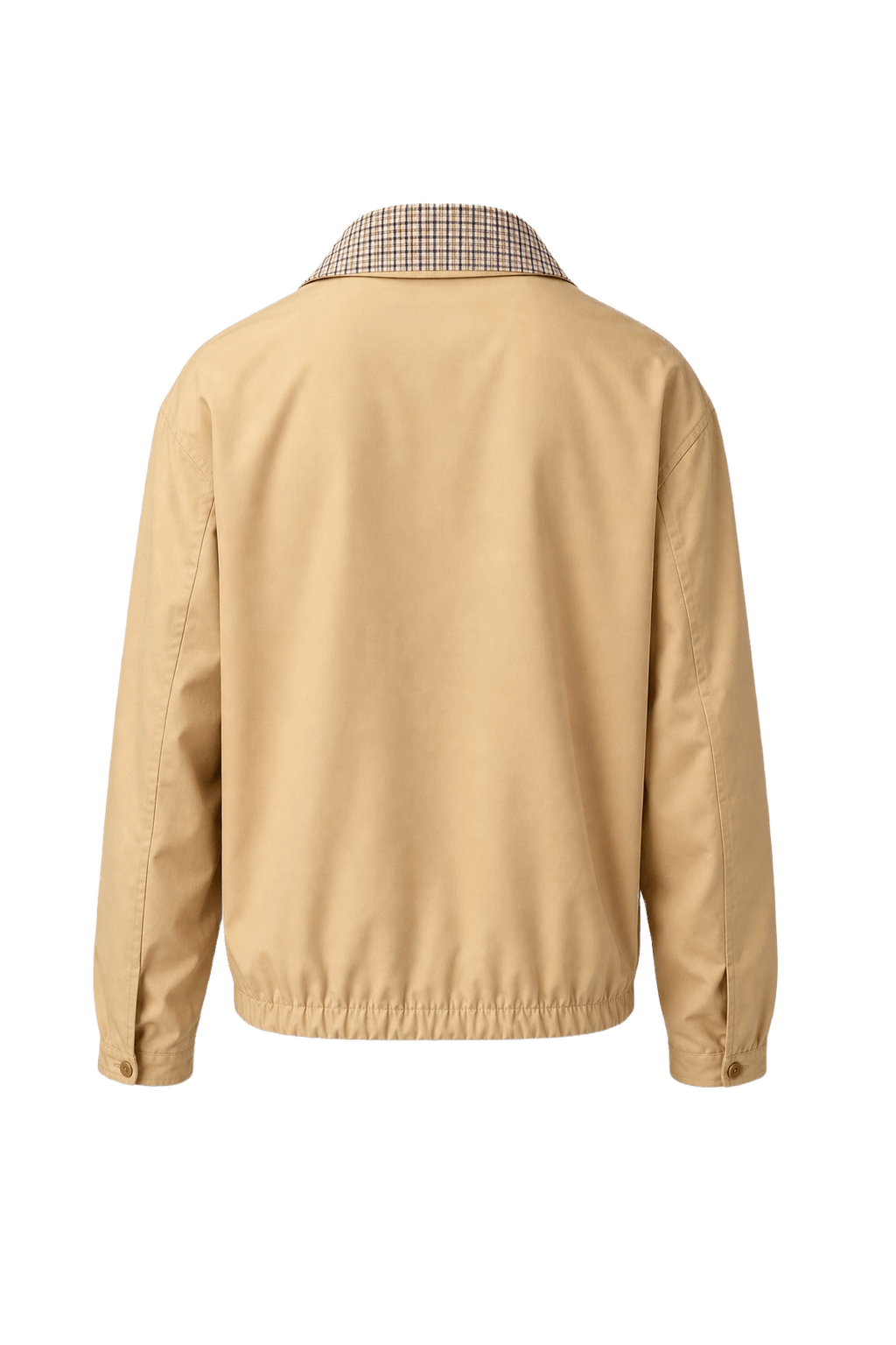 1980s Beige Cotton Blend Jacket - Back View