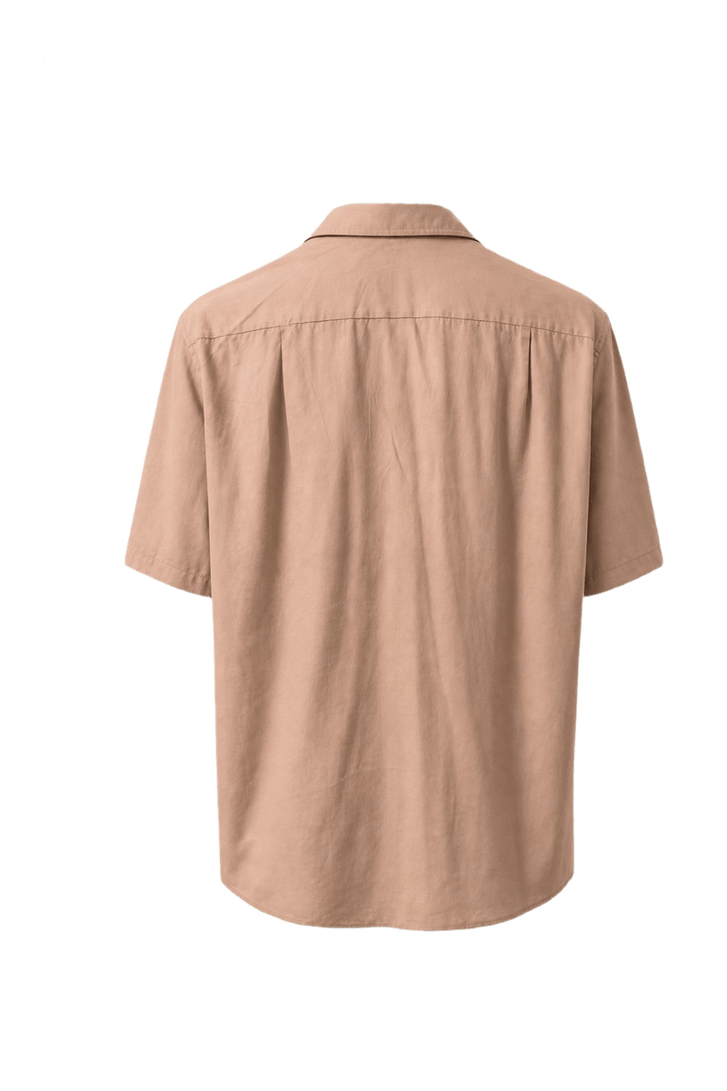 1940s Light Pink Cotton Blend Shirt - Back View