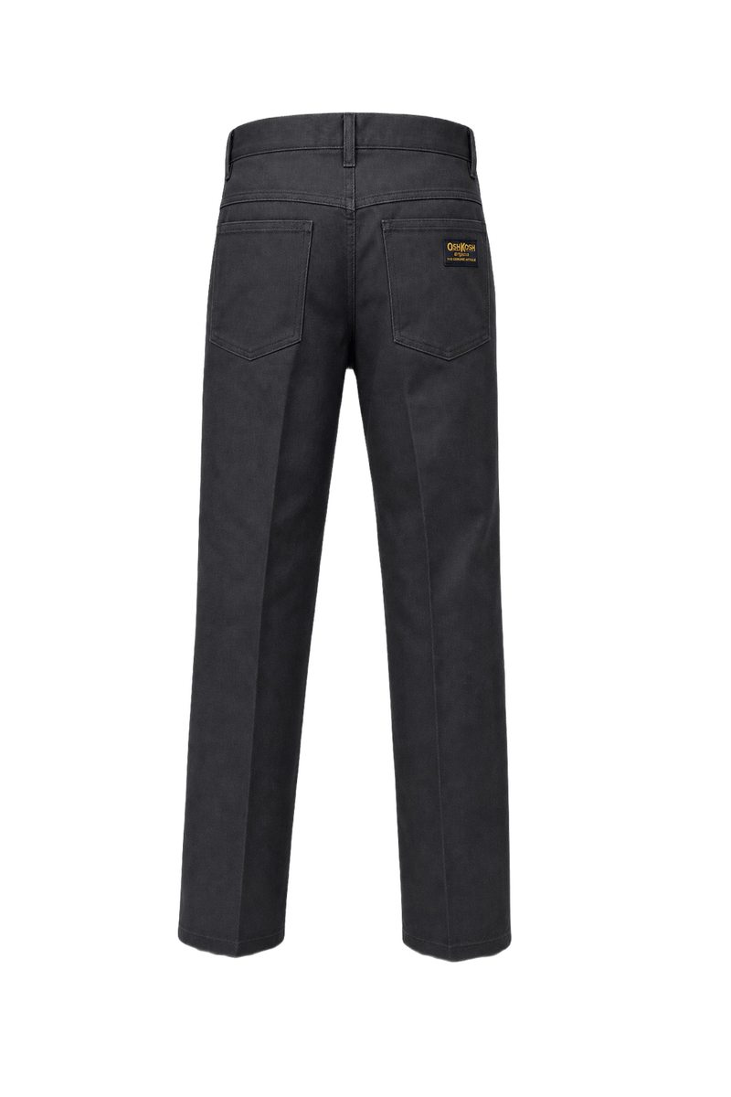 1980s Dark Grey Cotton Blend Pants - Back View