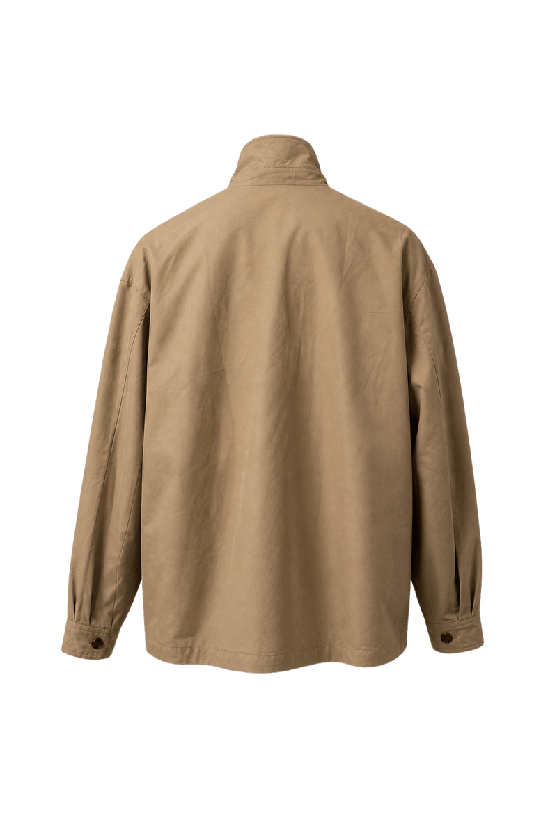 1990s Tan Cotton Blend Jacket - Back View