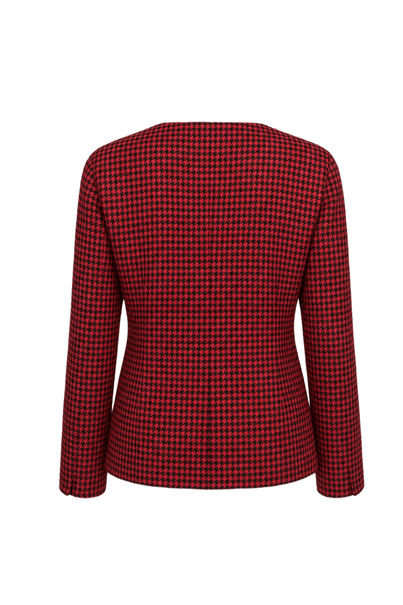 1980s Red Polyester Jacket - Back View