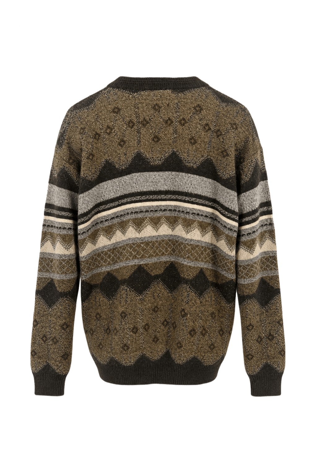 1980s Brown Wool Blend Sweater - Back View