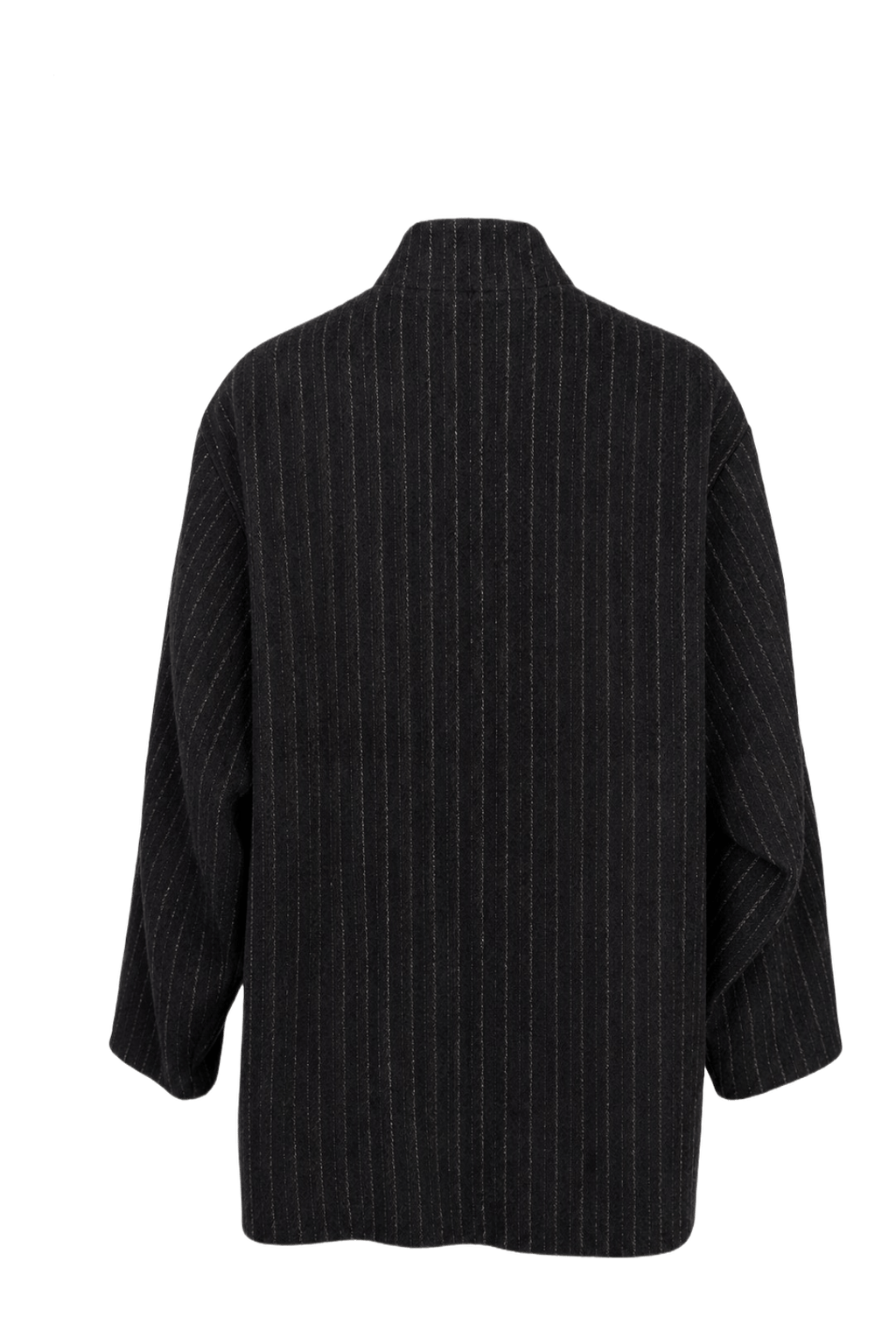 1980s Black Wool Blend Blazer - Back View