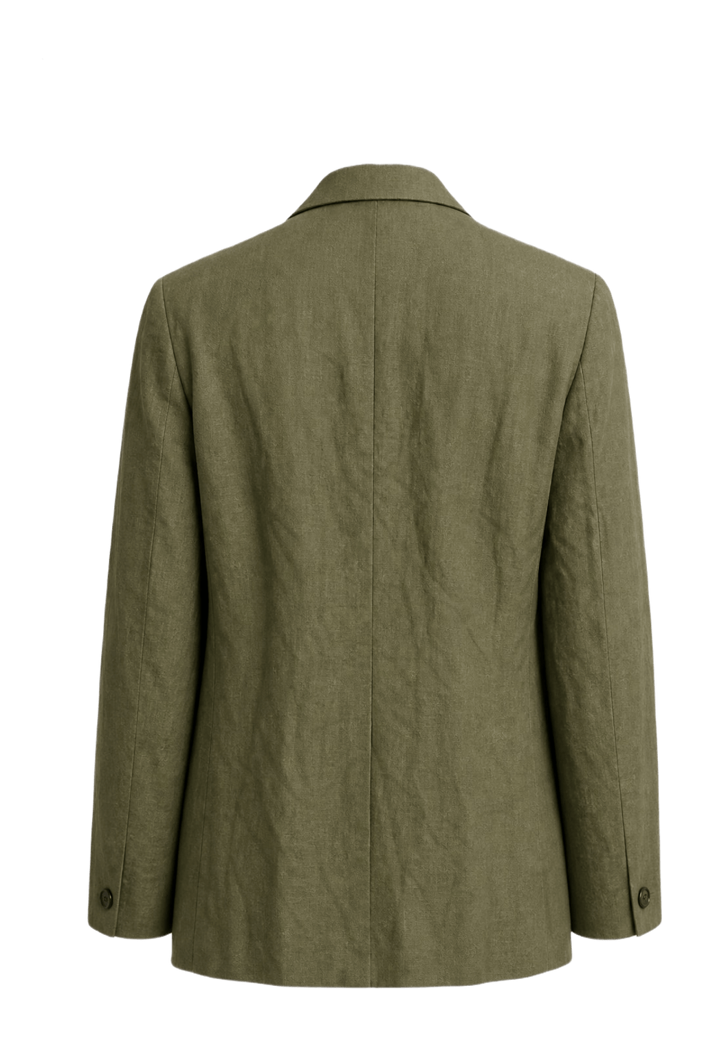 1980s Green Wool Blend Blazer - Back View