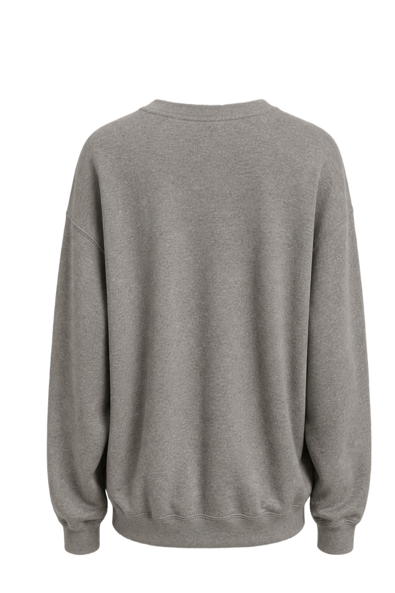 1990s Gray Cotton Blend Sweater - Back View