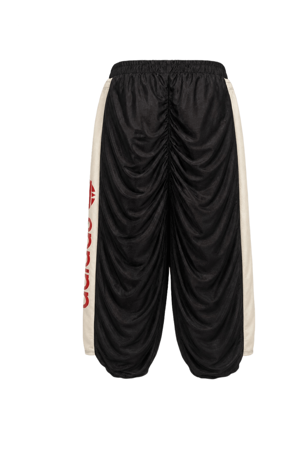 1980s Black Polyester Pants - Back View