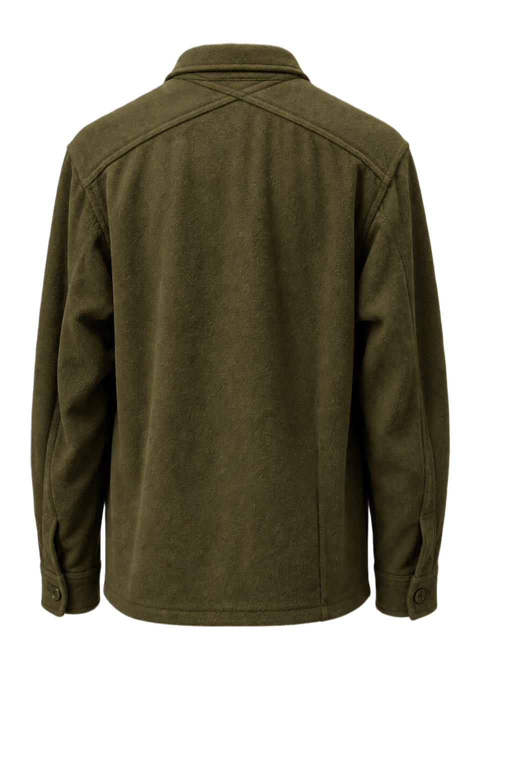 1940s Army Green Wool Jacket - Back View