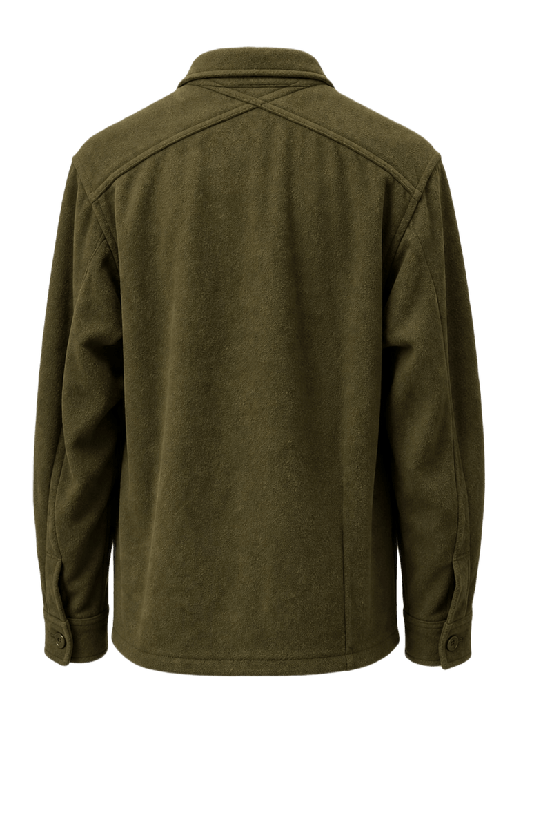 1940s Army Green Wool Jacket - Back View