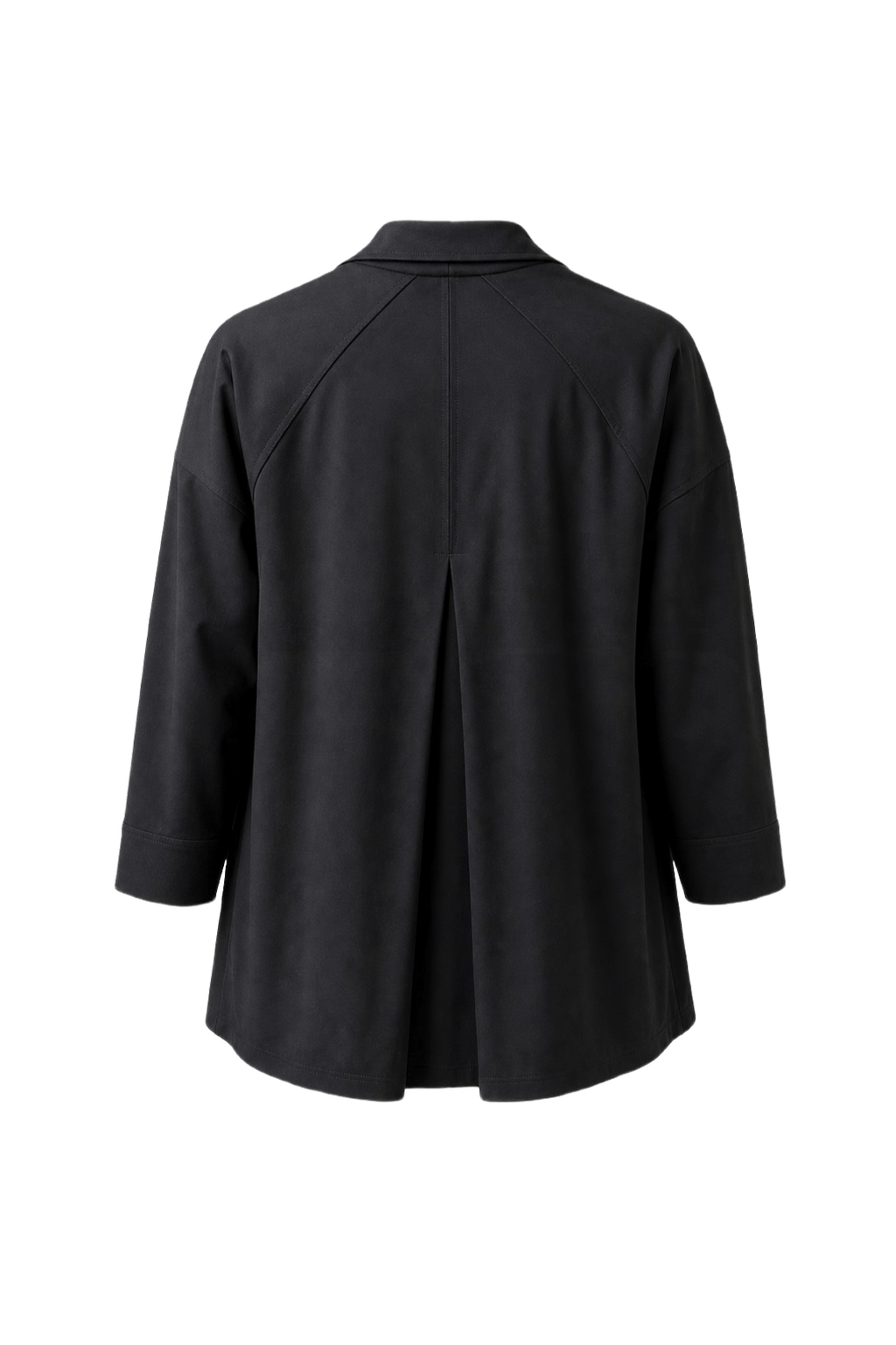 1980s Black Polyester Blazer - Back View