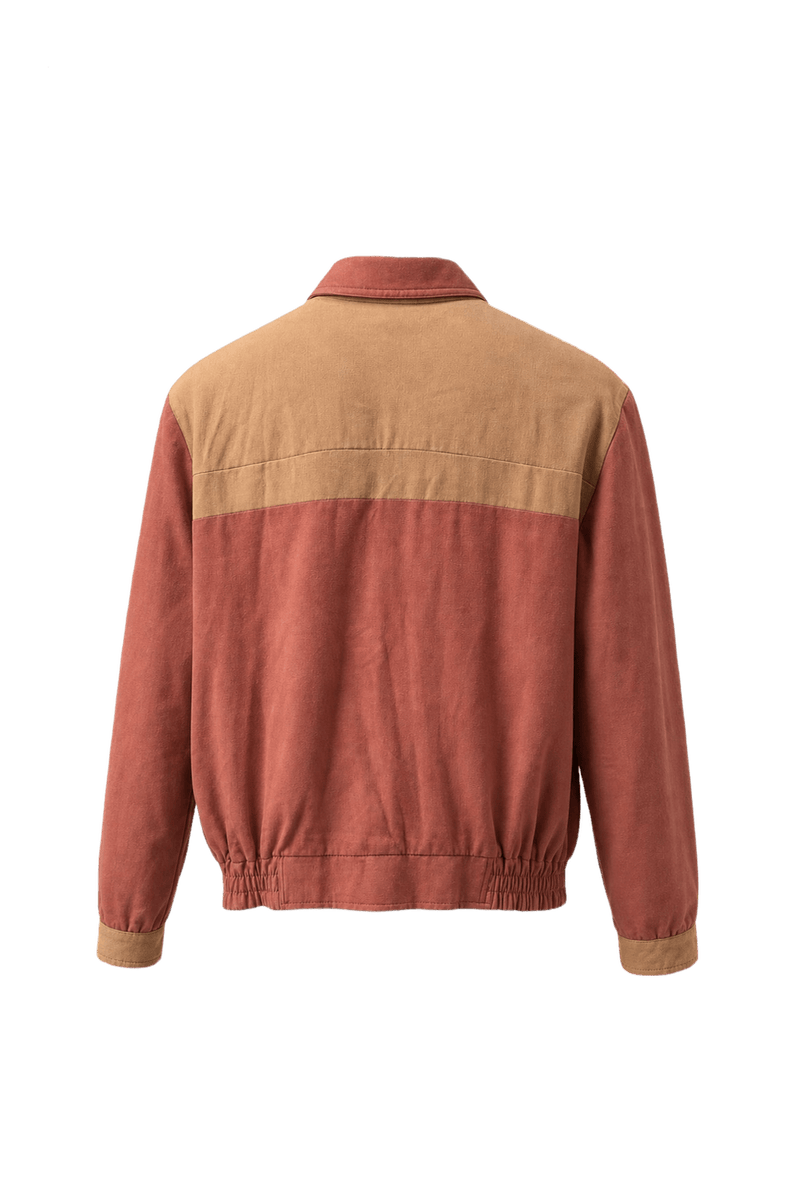 1980s Dusty Rose Pink Cotton Blend Jacket - Back View