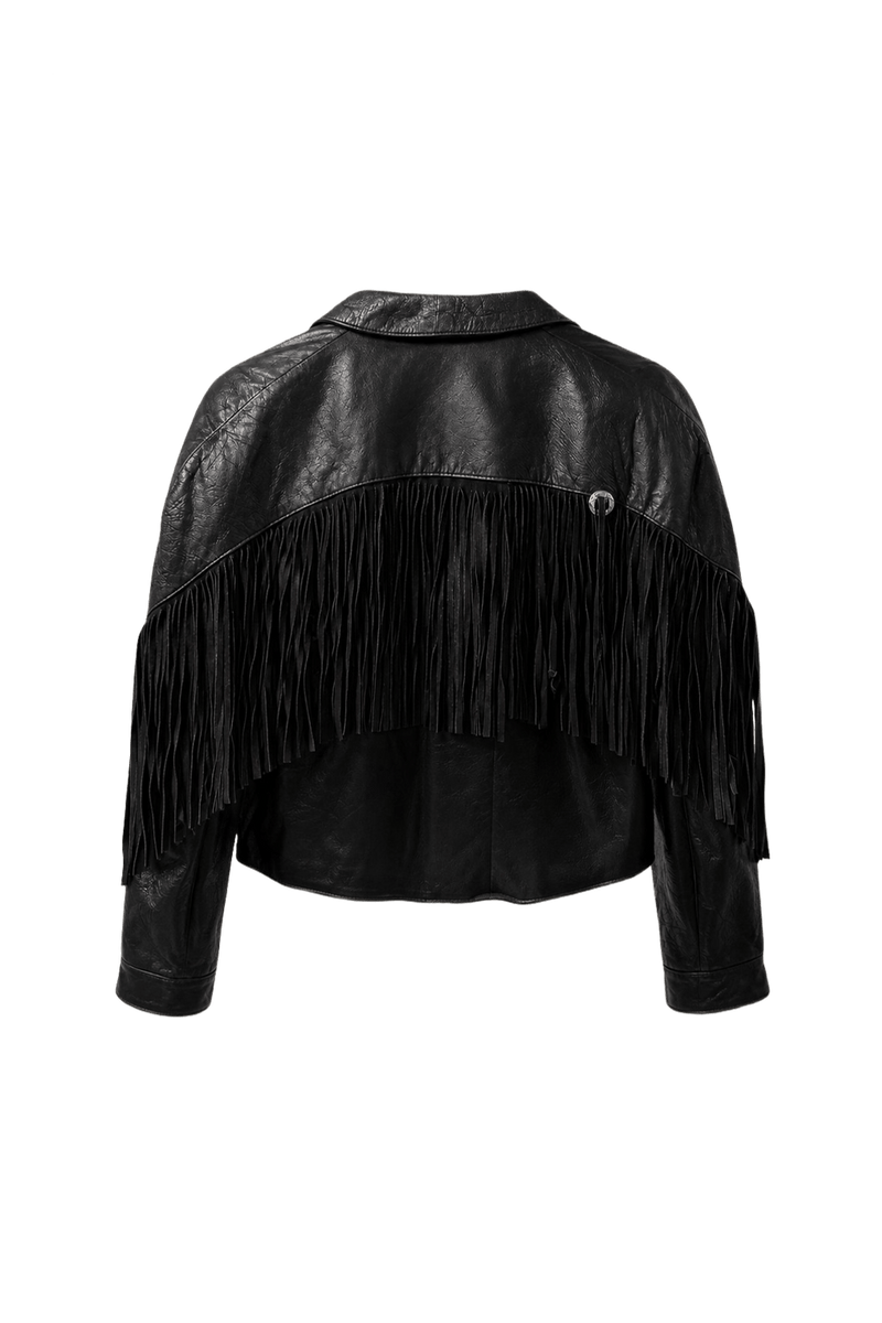 1980s Black Suede Jacket - Back View