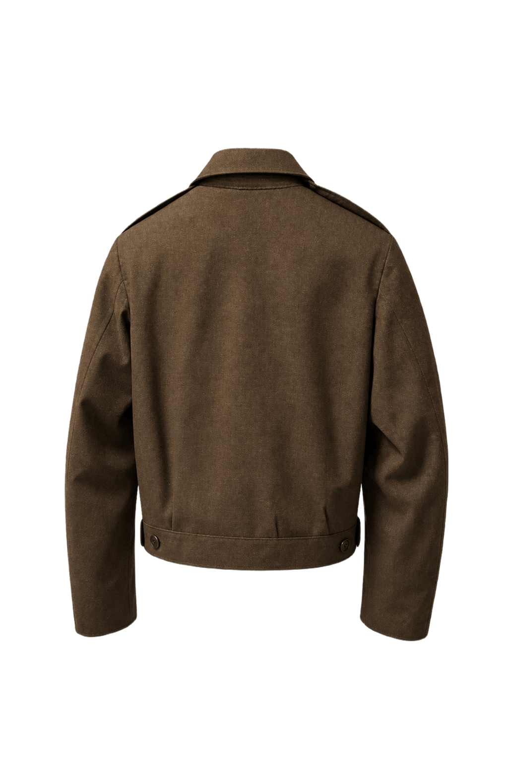 1940s Olive Green Wool Jacket - Back View