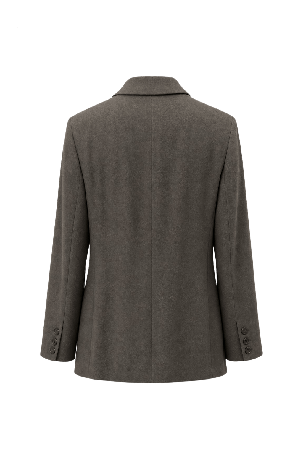 1970s Gray Wool Blend Blazer - Back View