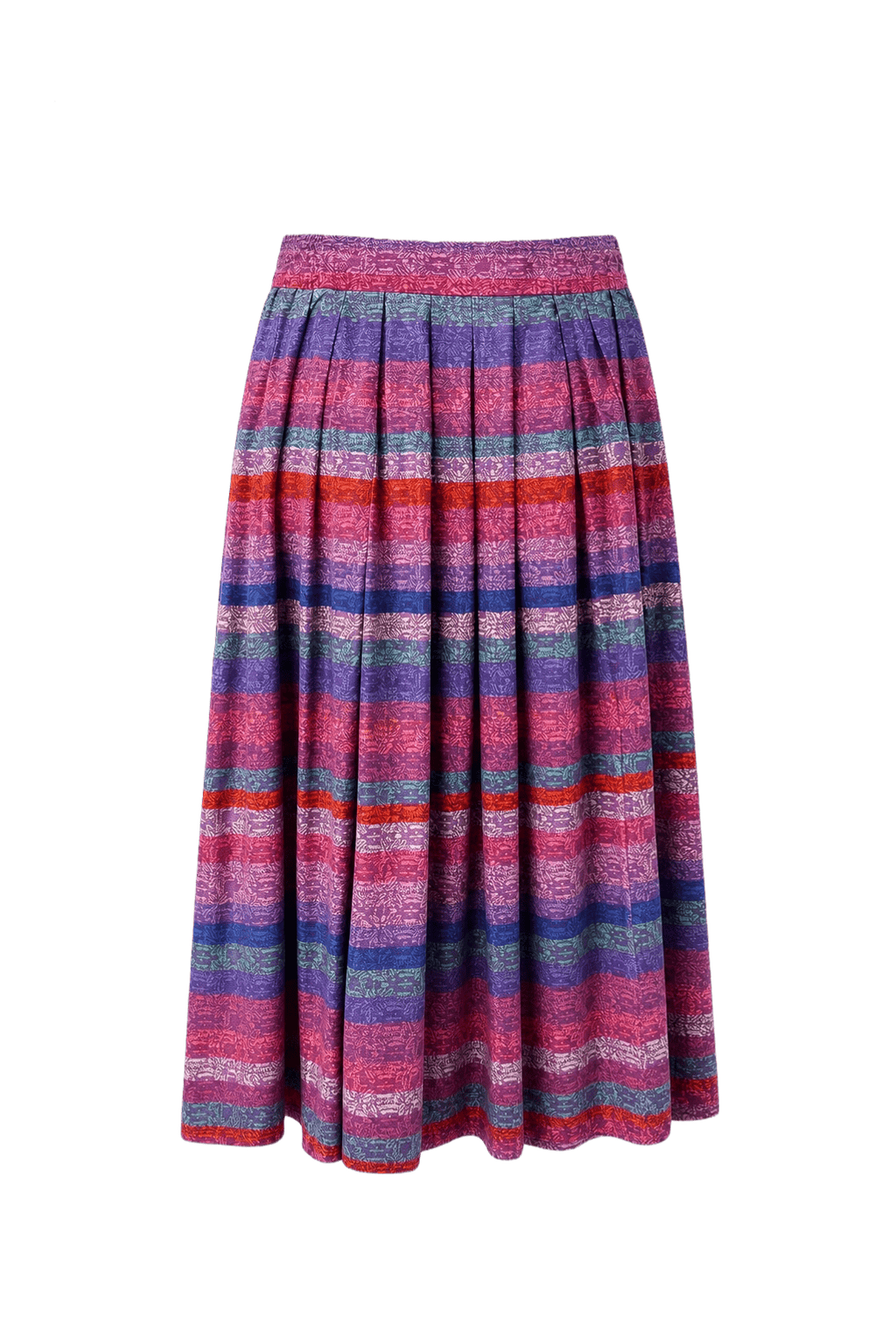 1970s Multicolor Synthetic Skirt - Back View