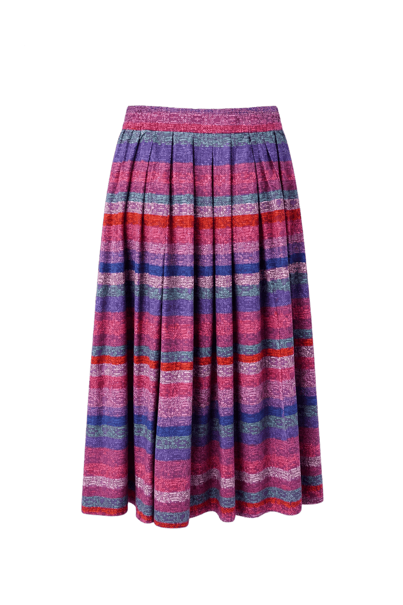 1970s Multicolor Synthetic Skirt - Back View