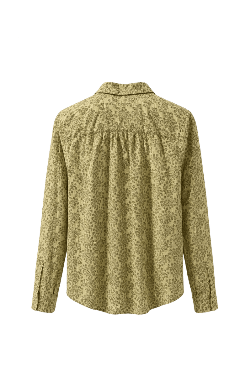1980s Light Yellow Cotton Shirt - Back View