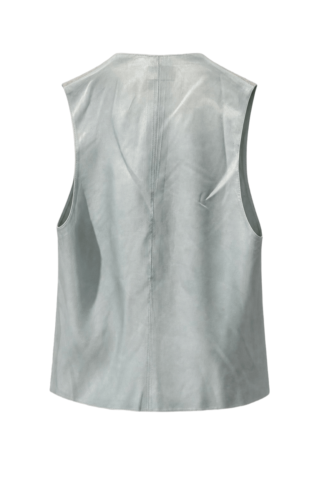 1970s Beige Wool Vest - Back View