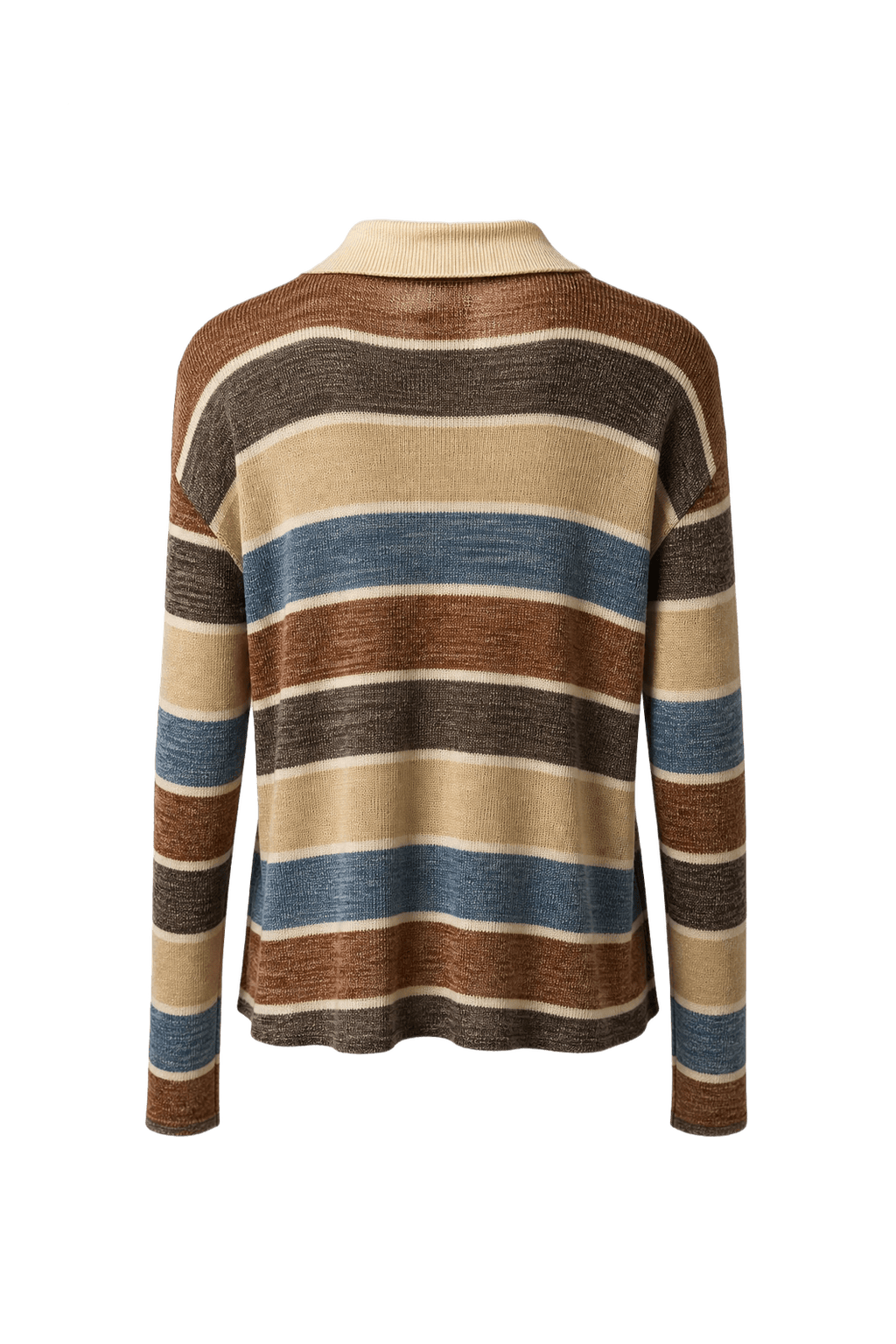 1970s Brown Synthetic Blend Sweater - Back View