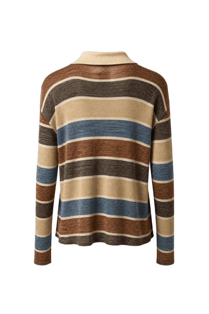 1970s Brown Synthetic Blend Sweater - Back View
